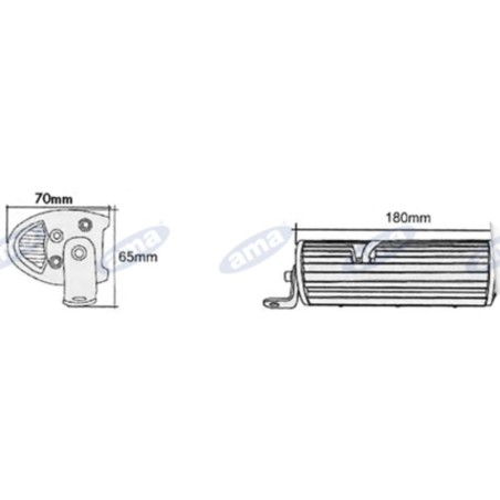 LED worklight 10-36V 30W 1710LM 185x65x55mm 6 LED Epistar 5W agricultural machine