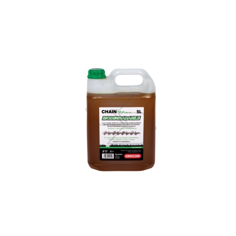 Olio protettivo biodegradabile OREGON catena barre motosega CHAIN 5 litri