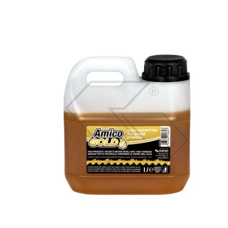 Protective synthetic chainsaw chain oil AMICO GOLD 1 litre R314149 | Newgardenstore.eu