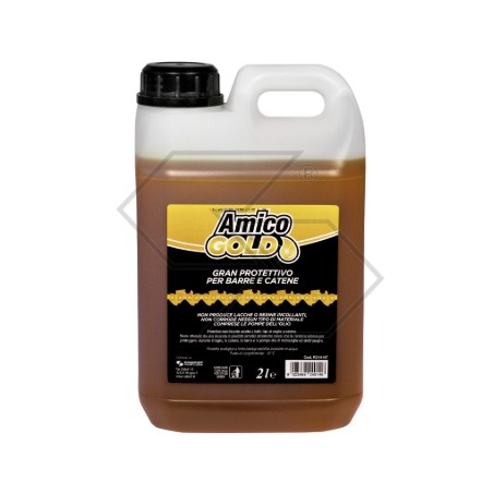 Protective synthetic chainsaw chain oil AMICO GOLD 2 litres R314147 | Newgardenstore.eu