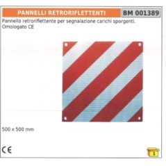 Pannello retroriflettente segnalazione carichi sporgenti omologato CE 001389 | Newgardenstore.eu