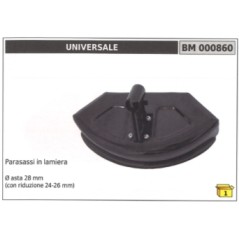 Parasassi in lamiera UNIVERSALE per decespugliatore asta Ø28mm riduzione 24-26mm | Newgardenstore.eu