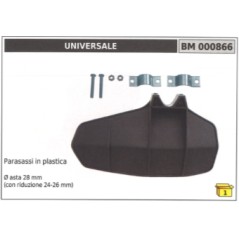 Lima de plástico UNIVERSAL para eje de desbrozadora Ø 28mm reducción 24-26mm | Newgardenstore.eu