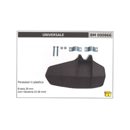 Lima de plástico UNIVERSAL para eje de desbrozadora Ø 28mm reducción 24-26mm | Newgardenstore.eu