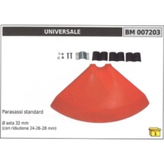 Standard rock guard UNIVERSAL for brush cutter Ø 32 mm shaft 24-26 mm reduction | Newgardenstore.eu