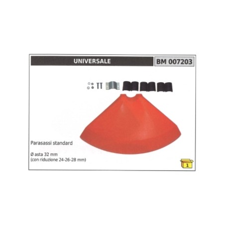 Parasassi standard UNIVERSALE per decespugliatore asta Ø 32mm riduzione 24-26 mm | Newgardenstore.eu