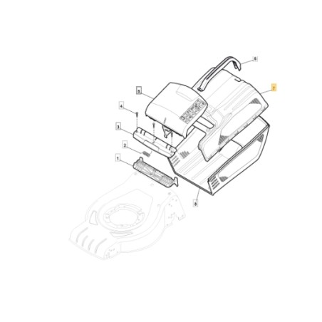 Parte inferiore sacco CASTELGARDEN per rasaerba XC48GSWA - CR430 - E46