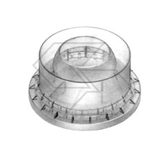 Transparentes Kunststoffteil für Zyklon-Vorfilter für Motor ACME ADN 45-48 | Newgardenstore.eu