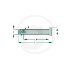 Drehzapfen für untere Hubschwinge für einfache Traktoren 20099039 | Newgardenstore.eu