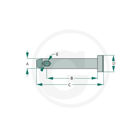 Pivot pin for lower lifting arm for simple tractors 20099039