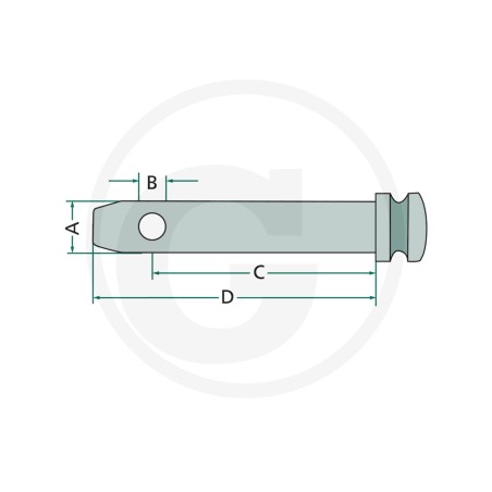 Pivot pin for lower lifting arm for UNIVERSAL tractors 20012790