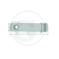 Pivot pin for lower lifting arm for UNIVERSAL tractors 20012795 | Newgardenstore.eu