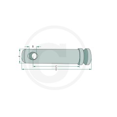 Drehzapfen für untere Hubschwinge für UNIVERSAL-Traktoren 20099036 | Newgardenstore.eu