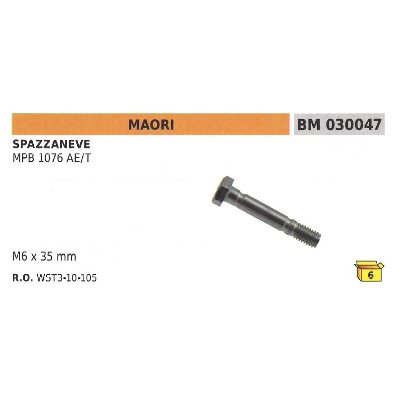 Pasador de seguridad M6x35 mm lanzanieves MAORI MPB 1076AE/T WST3-10-105