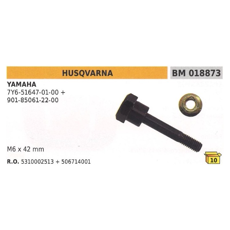 Perno spinotto di sicurezza M6x42 mm spazzaneve HUSQVARNA 7Y6-51647-01-00