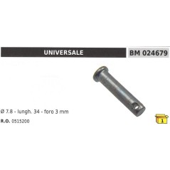 Pasador de seguridad diámetro 7,8mm L 34mm agujero 3mm UNIVERSAL 0515200