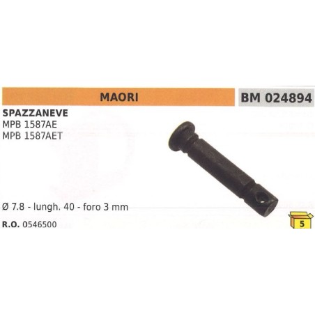 Safety pin Ø 7.8mm L 40mm hole 3mm snowplough MAORI MPB 1587AE | Newgardenstore.eu