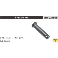 Safety pin Ø 7.9 mm L 34 mm hole 3 mm UNIVERSAL 0558100 | Newgardenstore.eu
