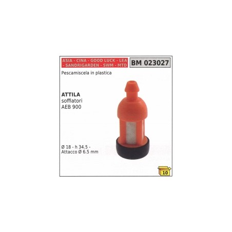 ATTILA AEB 900 blow moulder plastic compound Pescamiscela Ã˜18mm height 34,5 mm 023027 | Newgardenstore.eu
