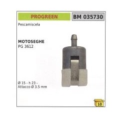 Motosierra PROGREEN Pescamiscela PG 3612 Ø 15mm altura 23mm Ø 3,5 mm conexión | Newgardenstore.eu