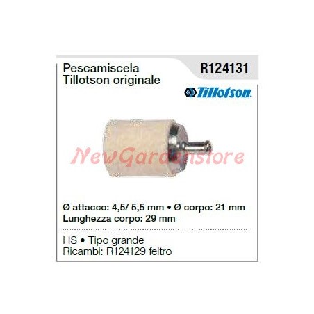 TILLOTSON Pescamiscela pour tronçonneuse grand modèle R124131 | Newgardenstore.eu