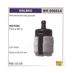 Pescamiscela tipo grande WALBRO motori fino a 80 cc con feltro attaccoØ 4,8mm | Newgardenstore.eu