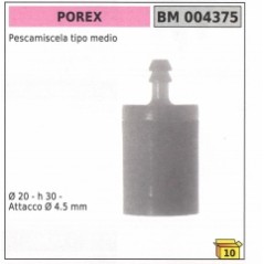 Pescamiscela tipo medio Ø 20 mm altezza 30 mm attacco Ø 4,5 mm 004375