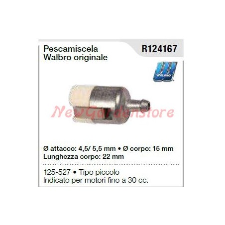 Pescamiscela WALBRO per motosega 125 527 tipo piccolo R124167 | Newgardenstore.eu