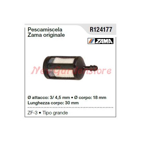 Pescamiscela WALBRO per motosega ZF-3 tipo grande R124177 | Newgardenstore.eu