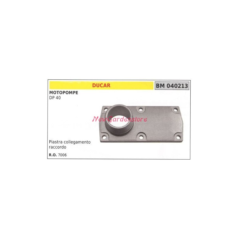 Hose connection plate DUCAR motor pump DP 40 040213