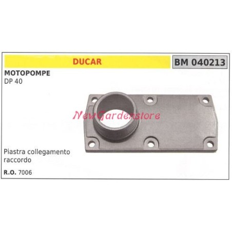 Schlauchanschlussplatte DUCAR-Motorpumpe DP 40 040213 | Newgardenstore.eu
