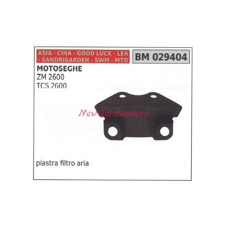 Plaque de filtre à air CINA moteur de tronçonneuse ZM 2600 TCS 2600 029404 | Newgardenstore.eu