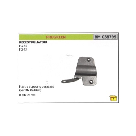 PROGREEN Achsschutzplatte PROGREEN Bürstenmäherwelle PG 34 - 43 Welle Ø 26 mm | Newgardenstore.eu