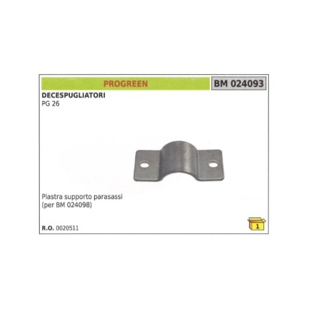 PROGREEN axle support plate for brushcutter shaft PG26 0020511 | Newgardenstore.eu