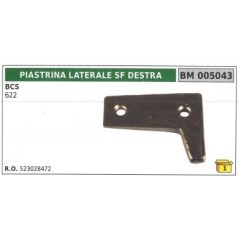 Piastrina dente doppio SF destra per motofalciatrice bcs 622