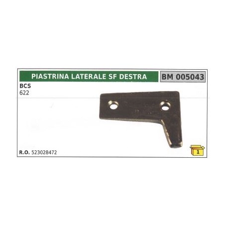 Piastrina dente doppio SF destra per motofalciatrice bcs 622 | Newgardenstore.eu