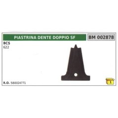 Piastrina dente doppio SF per motofalciatrice bcs 622