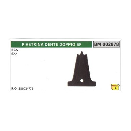 Piastrina dente doppio SF per motofalciatrice bcs 622 | Newgardenstore.eu