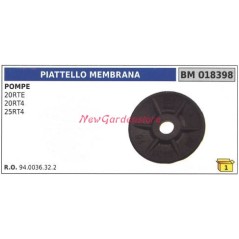 Plaque de membrane UNIVERSAL pompe Bertolini 20RTE 20RT4 25RT4 018398 | Newgardenstore.eu