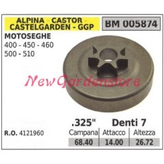 Piñón motor motosierra ALPINA 400 450 460 500 510 .325' dientes 7 005874 | Newgardenstore.eu