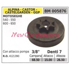 Piñón motor motosierra ALPINA 540 550 600 650 3/8' dientes 7 4121390 | Newgardenstore.eu