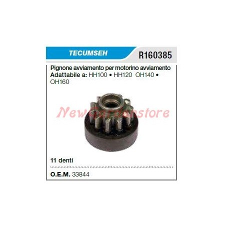 Piñón de arranque TECUMSEH tractor cortacésped HH100 120 R160385 | Newgardenstore.eu