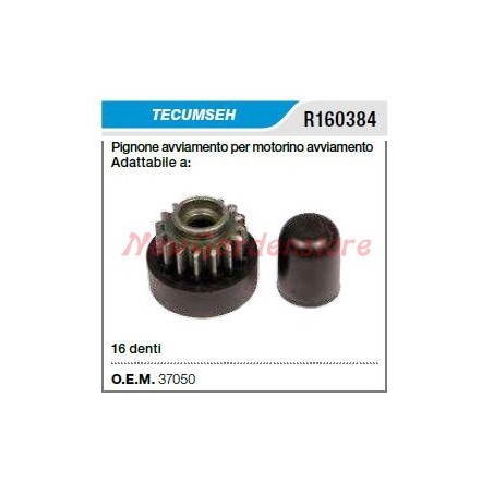 Piñón de arranque TECUMSEH tractor cortacésped cortacésped R160384 | Newgardenstore.eu