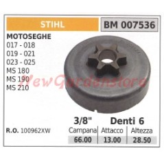 Clutch bell pinion STIHL chainsaw 017 018 019 021 023 025 007536 100962XW