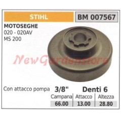 Clutch bell pinion STIHL chainsaw 020 020AV MS200 007567 | Newgardenstore.eu