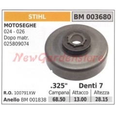 Piñón de campana de embrague Motosierra STIHL 024 026 003680 100791XW