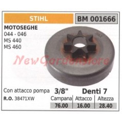 Chainsaw clutch bell pinion STIHL 044 046 MS440 MS46 001666 38471XW | Newgardenstore.eu