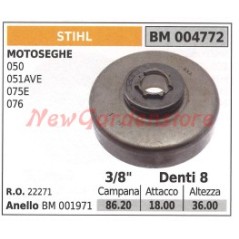 STIHL chainsaw clutch bell pinion 050 051AVE 075E 076 004772 22271 | Newgardenstore.eu