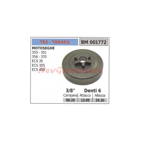 TAS TANAKA chainsaw clutch bell pinion 350 351 356 370 001772 | Newgardenstore.eu