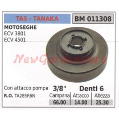 TAS TANAKA chainsaw clutch bell pinion ECV3801 ECV4501 011308 TA285R6N | Newgardenstore.eu